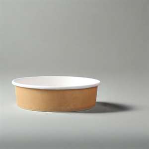 Precio al por mayor Cuenco de papel bicolor Ensalada Comida para llevar Embalaje Redondo Contenedor de embalaje de alimentos con tapa - Product Image 4