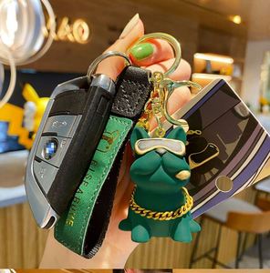 NOUVEAU Porte-clés 3D en PVC, motif Bouledogue Français de dessin animé mignon, Pendentif de sac, Porte-clés en résine, Porte-clés de combat, Porte-clés de voiture, Porte-clés Anime - Product Image 4