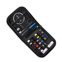 Kit de couture portable 10 pièces avec boîte à fils et outils de couture pour le tricot à la main et l'utilisation à domicile et en voyage, emballé dans un sac