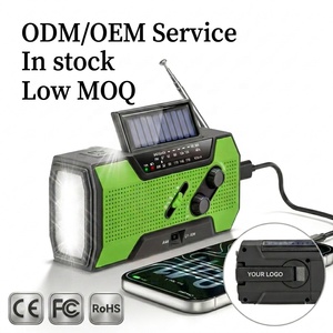 <span class=keywords><strong>Radio</strong></span> solaire d'urgence professionnelle OEM avec manivelle, chargeur de téléphone 2000 mAh, <span class=keywords><strong>radio</strong></span> d'alerte météo et lampe torche LED pour la survie - Product Image 1