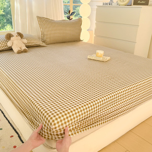 Tùy chỉnh bông napped được trang bị tấm mềm mại và dễ dàng để làm sạch rắn màu được trang bị tấm ga trải giường cho người lớn - Product Image 4