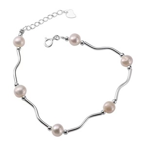 Pulsera de Perlas Naturales de Agua Dulce con Forma de Bola Clásica, Plata <span class=keywords><strong>Tai</strong></span>, para Mujer, Estilo Versátil y Deslumbrante, Regalo Perfecto para Todos - Product Image 5