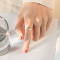 Anillo abierto de ballena de plata esterlina S925 Anillo abierto de plata animal del océano Anillo de pez de plata real