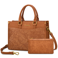 LOVEVOOK Sacs à bandoulière et sacs fourre-tout de luxe tendance pour femmes, avec logo personnalisé, 2 pièces, pour le quotidien et l'école