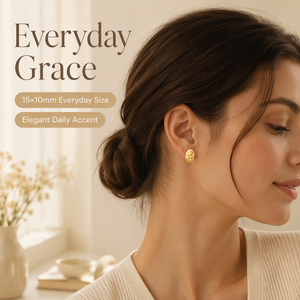Boucles d'oreilles ovales de luxe en acier inoxydable plaqué or 18 carats avec la Vierge Marie en relief, boucles d'oreilles religieuses haut de gamme pour femmes, vente en gros - Product Image 6