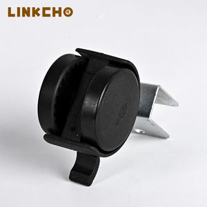 Roulette de frein pivotante en forme de U moderne roue silencieuse universelle en nylon 1.5 pouces école salle de bain salle de sport chaise de bureau poulie valise basse - Product Image 5