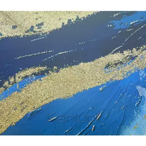 Marco flotante abstracto Cielo azul Arte de pared adornado con grueso