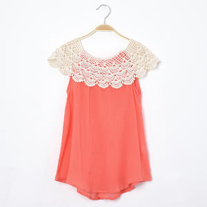 Ropa de Verano para Niños, Camiseta sin Mangas de Dos Tonos con Cuello de Encaje para Niños, Fabricante de Bangladesh - Product Image 6