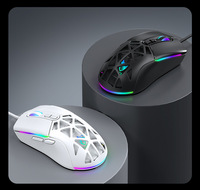 T-WOLF G520 Mouse Gaming Optik USB Berkabel RGB Backlit 7 Tombol dengan Penutup Belakang yang Dapat Dilepas untuk PC Gamer Kantor Bisnis