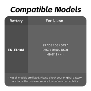 แบตเตอรี่กล้อง FB <span class=keywords><strong>EN</strong></span> EL18d 12.6V 3200mAh สำหรับกล้อง Nikon Z9 D6 D5 D4 D4S SLR แบตเตอรี่แบบมือจับ - Product Image 6