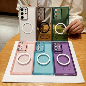 Funda magnética de <span class=keywords><strong>carga</strong></span> inalámbrica de película de cámara suave transparente para <span class=keywords><strong>Samsung</strong></span> S24 S23 S22 S21 S20 Ultra Plus FE A32 A15 A73 A71 A54 A52 A34 - Product Image 1