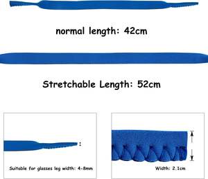 <span class=keywords><strong>Frienda</strong></span>, 6 piezas, gafas de sol flotantes de neopreno portátiles, correas, retenedor de gafas, soporte para deportes, actividades acuáticas, fiestas - Product Image 4