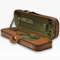 Étui de violon 4/4 oblong pratique et durable à 3 accessoires avec sac de violon électrique en toile à l'huile de cire légère Design portable