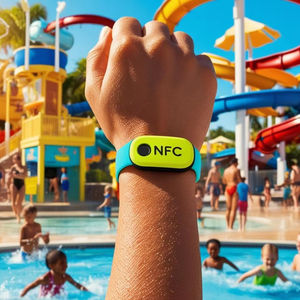 Bracciale Nfc programmabile braccialetto personalizzato da indossare Nfc Chip regolabile Nfc215 bracciale Nfc Silicone Qr braccialetto Qr - Product Image 1