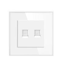 SIXWGH Enchufe de pared de vidrio clásico Puertos USB duales Configuraciones completas Enchufe DE LA UE para uso doméstico industrial Retardante de llama ABS + PC