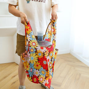 Grand sac de courses pliable portable à motif de dessin animé, sac d'épicerie grande capacité, sac à main écologique en PLA - Product Image 4