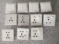 Uk Wenzhou saklar dinding listrik dan pabrik soket termurah grosir 250V 10A 16A PC saklar lampu dinding harga rendah