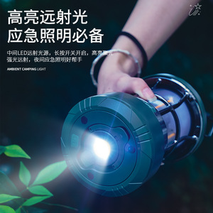 Lampe rétro, lanterne de camping, rechargeable, étanche, LED, couleur changeante, lumière portable pour l'extérieur - Product Image 4