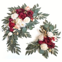 Ornement de réception, arche de fleurs artificielles, toile de fond de mariage, arrangements floraux en soie, cérémonie, fête
