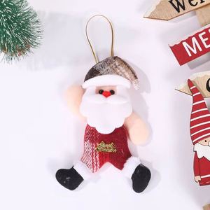 Low MOQ Custom Mini Fabric Holiday Ornaments: Reindeer Santa Snowman Festive Event Supplies - Product Image 3