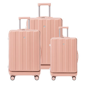 トラベルバッグスーツケースポータブル旅行バッグスーツケース簡単フロントオープン新スタイル良質ビジネス旅行旅行荷物ホイール付き - Product Image 1