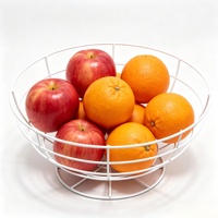 JB 2-delige metalen draad fruitmand voor organizer, metalen draad fruitmand voor decoratie, set van 2