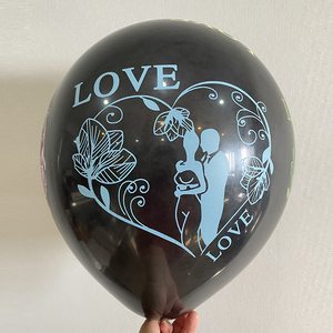 Palloncini in Lattice da 12 Pollici con Stampa Personalizzata 'Ti Amo' a Doppio Cuore - Product Image 3