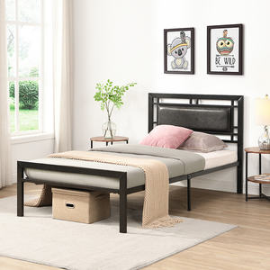 DB Modern Style DB Twin Metal Bed Frame Sistema resistente para muebles para el hogar Cómodo y elegante para cualquier dormitorio Disponible en negro - Product Image 3