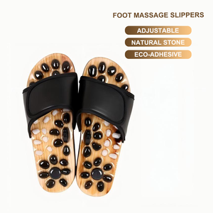 نعال تدليك القدم المغناطيسية القابلة للتعديل مع أحجار طبيعية، نعال مضادة للانزلاق ذاتية اللصق للعلاج بالضغط على نقاط الجسم في المنزل - Product Image 1