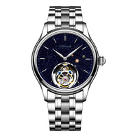 Reloj mecánico Tourbillon de oro de lujo para hombre |   Reloj de Cuerda Manual de Acero Inoxidable