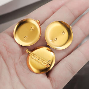 18K Vergulde Roestvrijstalen Broche Accessoires Edelsteen Basis Broche Voor Diy Sieraden Maken - Product Image 2