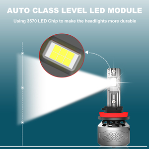 Phares LED H3 G1 en aluminium aéronautique, 60W, 4800Lm, 6500K, 12-24V, pour concessionnaires internationaux et garages de réparation - Product Image 2
