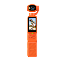 Cámara de Acción Portátil Naranja de 2 Pulgadas, 1080P, 32GB Micro SD, Batería de 1800mAh, Enfoque Fijo, IP67 Impermeable, Video con un Toque