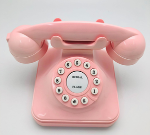 Telefono Fisso Retrò Stile <span class=keywords><strong>Anni</strong></span> '<span class=keywords><strong>60</strong></span> in Plastica ABS con Tastiera Grande, Decorazione per Casa e Hotel, con Funzione di Riconnessione dell'Ultimo Numero - Product Image 4