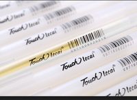 Touchfive — stylo marqueur à paillettes Double ligne, 3 couleurs, or, argent, blanc, sans toxique, étanchéité, métallique, ensemble pour Art
