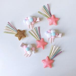 Novedad, Bonitos Pasadores de Pelo con Diseño de Luna y Estrellas Brillantes para Niños, Accesorios para Fiestas de Dibujos Animados - Product Image 6