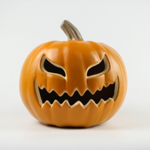 Lampe citrouille <span class=keywords><strong>LED</strong></span> effrayante avec dents pointues, Jack-o'-lantern d'<span class=keywords><strong>Halloween</strong></span> pour décoration de fête effrayante, lampe citrouille orange scintillante - Product Image 2
