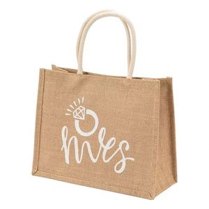 Wholesale Plain Hessian <b>Medium</b> Jute Tote <b>Bag</b> Custom Printed Letter Print Eco Friendly Shopping Beach <b>Bag</b> Logos - Product Image 2