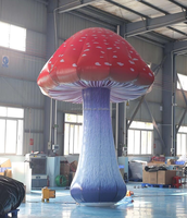 Champignon gonflable coloré avec Led, éclairage décoratif d'extérieur, pour décoration de scène en extérieur