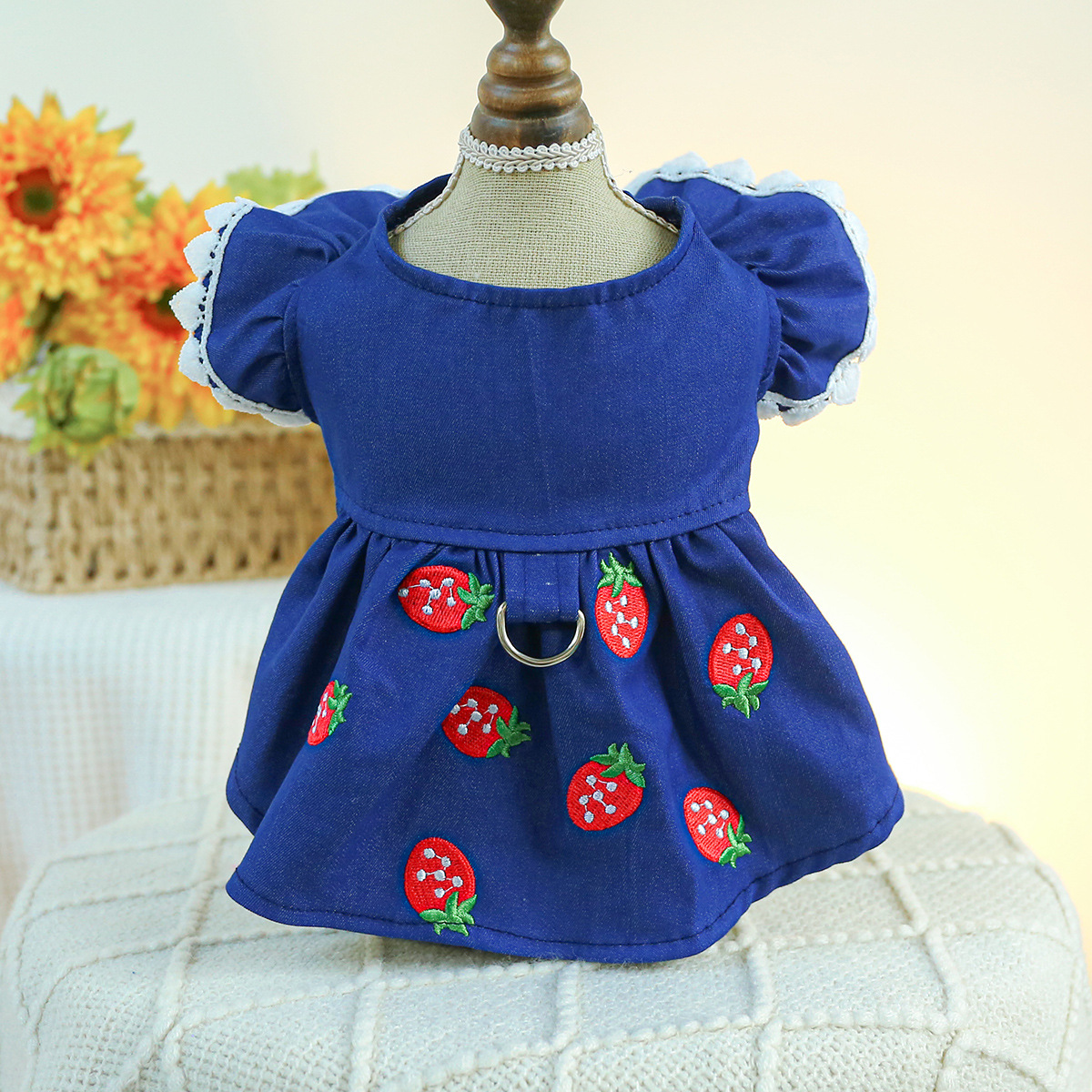 Gonna in denim fragola