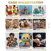 Mainan Boneka Kecil Mini Hewan Boneka untuk Anak Balita Bayi Mainan Hewan Boneka Lembut Kawaii Boneka Figur Hadiah