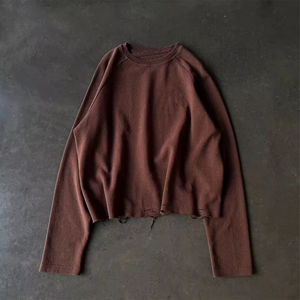 T-shirt <span class=keywords><strong>termica</strong></span> da uomo in <span class=keywords><strong>maglia</strong></span> Waffle personalizzata a <span class=keywords><strong>maniche</strong></span> <span class=keywords><strong>lunghe</strong></span> a manica Raglan <span class=keywords><strong>termica</strong></span> in cotone vestibilità regolare Casual a <span class=keywords><strong>maniche</strong></span> <span class=keywords><strong>lunghe</strong></span> in bianco - Product Image 6