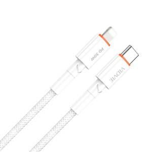 Vivie PD 30W USB C Type C สายชาร์จไวไนลอนถักประเภท C เป็นสายข้อมูลให้แสงสว่างสำหรับ iPhone 14 13 12 iPad - Product Image 2