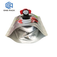 Personnalisé Aseptic1.5L 3L 5L 7L pliable en plastique café vin boisson liquide boissons jus de pomme bec verseur sac avec robinet vanne papillon