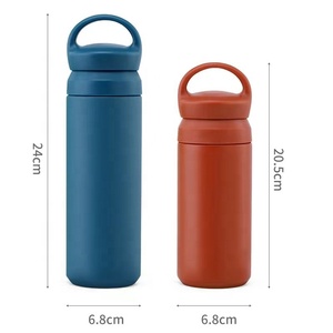 350ml 500ml Custom Double Wall Insulated Stainless Steel <b>Coffee</b> Thermal Water Bottle Cups With Handle Lid - Product Image 6