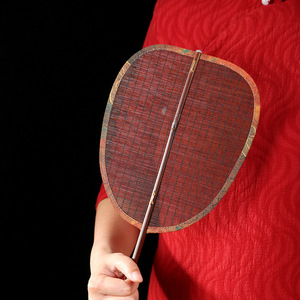 Bamboo Woven Fan Large Retro Style Palm Leaf Fan Handmade Chinese Craft Gift - Product Image 2