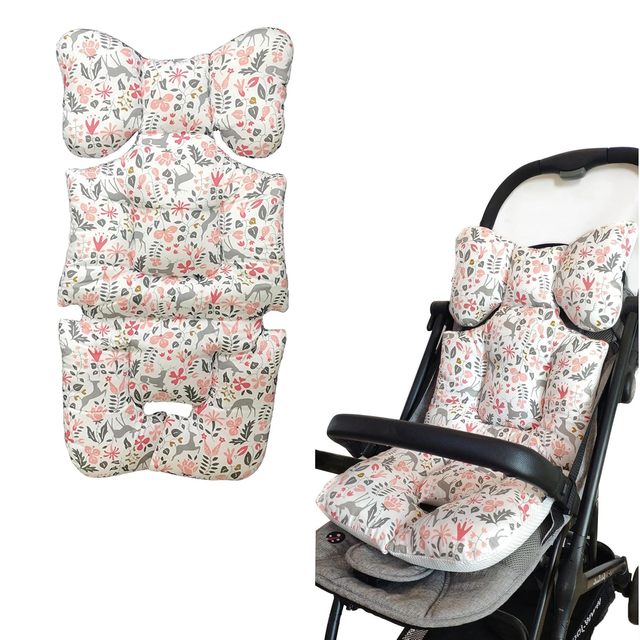 Comfortable Pad Liner Infant Stroller Insert Pad Baby Stroller Seat Cushion Reversible Baby Stroller Cushion Pad
