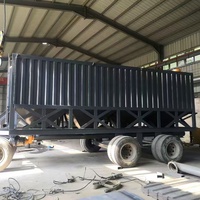 Silo per Cemento a Forma di Scatola con Sensore di Pesatura Idraulico, Silo per Cemento Orizzontale Mobile, Silo per Cemento Portatile Containerizzato da 200 Tonnellate