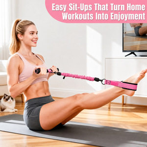 Resistance Bands Set With Handles And Foot Straps For Abdominal Workout And <b>Leg</b> <b>Exercise</b> Equipment - Product Image 2