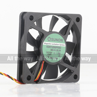 Kipas Pendingin Sunon 5V 24V 48V DC 12V 1.2W AC EC 6010 60X60X10MM 6CM Ultra-tipis Suspensi Magnetik Senyap Chassis KDE1206PFB3